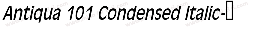 Antiqua 101 Condensed Italic字体转换
